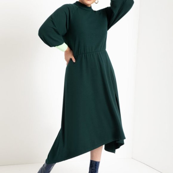 Eloquii Dresses & Skirts - Eloquii Mock Neck Dress with Contrast Cuff